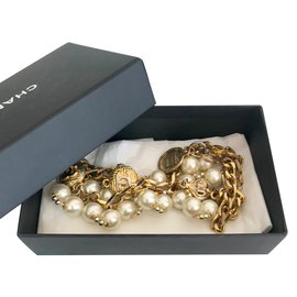 Chanel-Collar largo vintage-Dorado