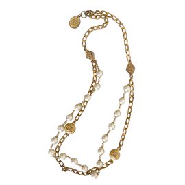 Chanel-Vintage lange Halskette-Golden