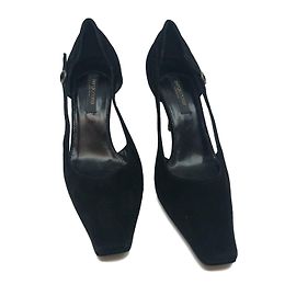 Escarpins Sergio Rossi en daim noir taille 39 Noir