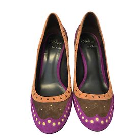 Paul Smith Escarpins Orange Violet Marron foncé