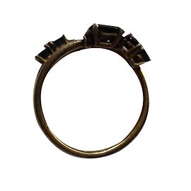 Autre Marque Goldring mit 5 Saphiren Größe 54 Golden