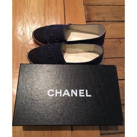 Chanel-Espadrilles-Marineblau