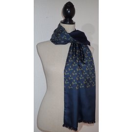 Hermès-Men Scarves-Blue