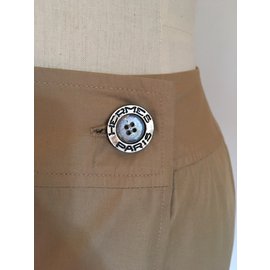Hermès-Skirts-Beige