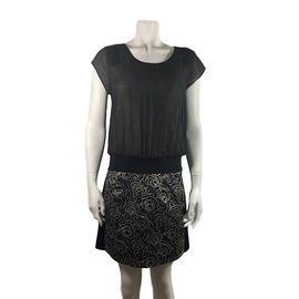 Vestito Cop Copine Vendome Nero e Oro Nero D'oro