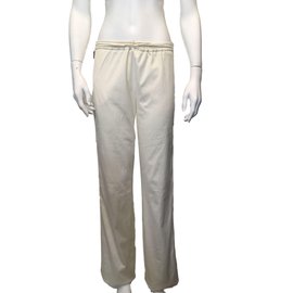 Kenzo Wide Leg Pants White White