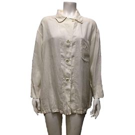 Giorgio Armani White Linen Blouse L White