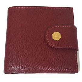 Portefeuille Fred en cuir rouge Rouge