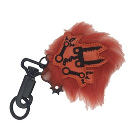Kenzo Key ring with pompom orange Orange