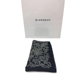 Givenchy-Foulard-Noir,Blanc