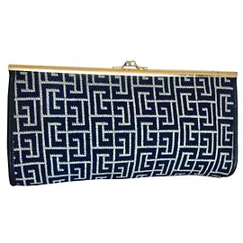 Pierre Balmain Clutch bags Beige Navy blue