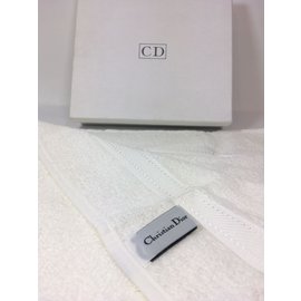 Christian Dior-Piccolo asciugamano-Bianco