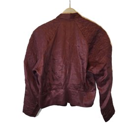 Issey Miyake-Jacket-Dark red