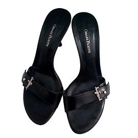 Mule Cesare Paciotti in pelle nera Nero