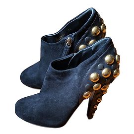 Bottines Gucci en daim de cerf noir Noir