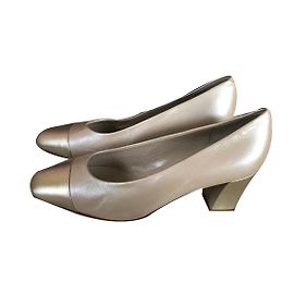 Autre Marque Escarpins Studio Artico Cuir Doré Crème 36 Doré Écru