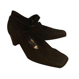 Georges Rech Black Leather Pumps Size 37 Black
