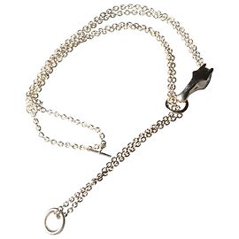 Hermès Lange Halsketten Silber