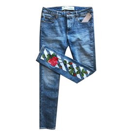 Off White Pantalones Azul