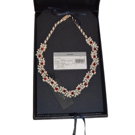 Prada-Halsketten-Silber,Rot