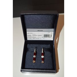 Prada-Earrings-Silvery,Red