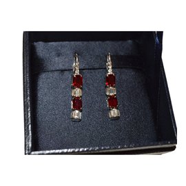 Prada Ohrringe Silber Rot