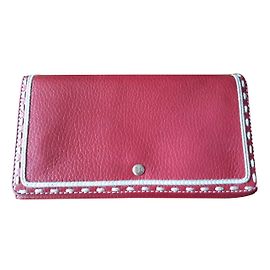 Portefeuille Lancel cuir rouge Rouge