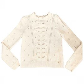 Des Petits Hauts ARICOTE-Pullover Weiß