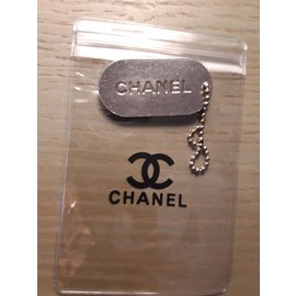 Chanel-Taschenanhänger-Silber,Beige
