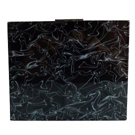 Clutch Zara in plastica nera Nero