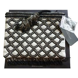 Zara Beaded cloth clutch Other