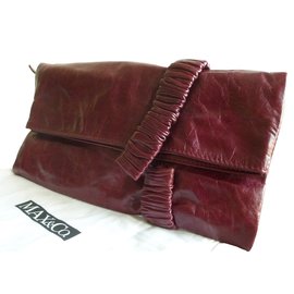 Max & Co Clutch de couro Roxa Roxo