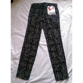 Moschino-Pantalons-Noir,Blanc