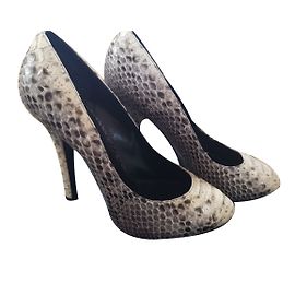 Décolleté Dolce & Gabbana in Pitone Grigio Grigio