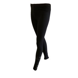 Victoria Couture-calça, leggings-Preto