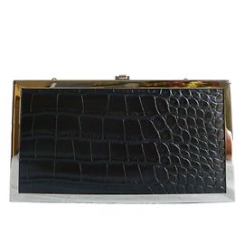 Zara Cluatch-Tasche aus Kunstleder Schwarz