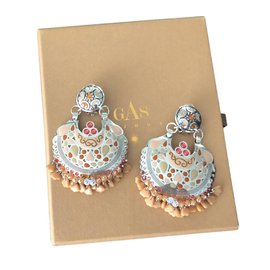 Gas Earrings Silvery Caramel