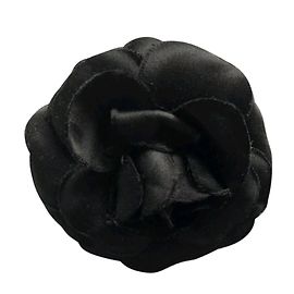 Chanel spilla di camelia Nero