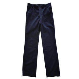 Balenciaga-Pants, leggings-Navy blue