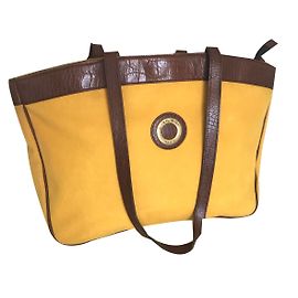Lancel Totes Giallo Marrone scuro