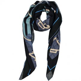 Hermès-Bufandas de seda-Azul