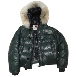 Moncler-Coats, Outerwear-Olive green
