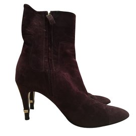 Bottines Chanel Prune
