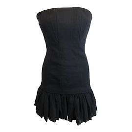 Maje trägerloses Kleid Schwarz