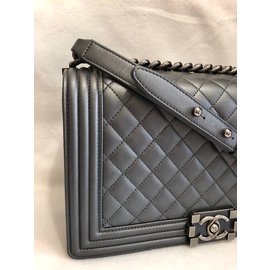 Chanel-Chanel Boy Flap Bag grau New Medium-Grau