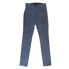Pantaloni Jegging Ventcouvert in Agnello Grigio Grigio