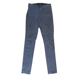 Ventcouvert Lambskin Jegging Pants Grey Grey