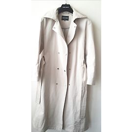 Gabardina Giorgio Armani Beige de Algodón Beige