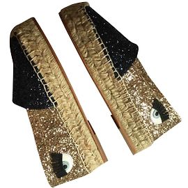 Chiara Ferragni Espadrillas con glitter D'oro