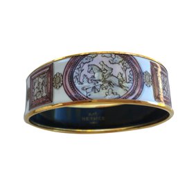 Hermès-bracelet vintage en émail-Rose